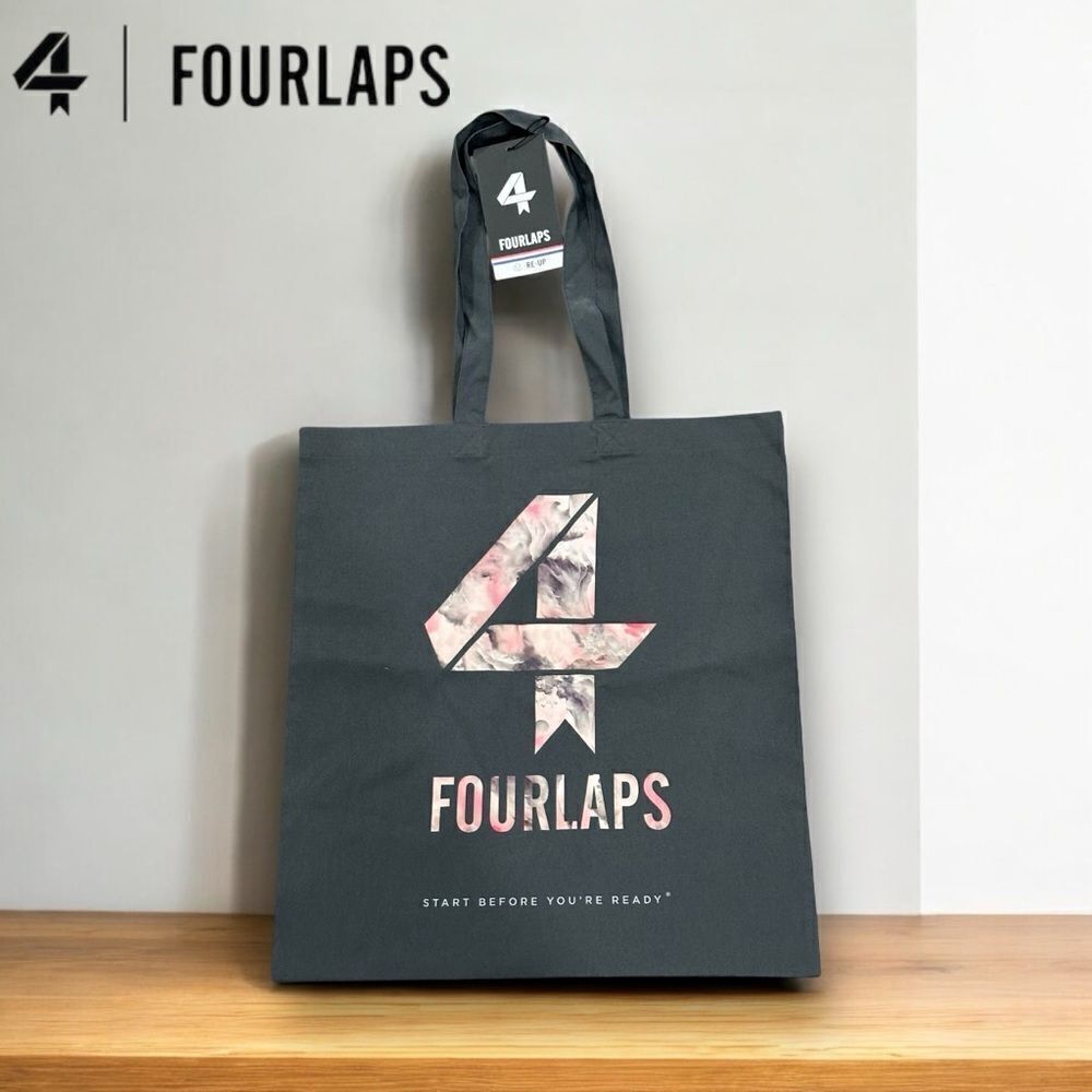 FOURLAPS Gym 2Way Stretch Signature Tote in Dark Grey Color
